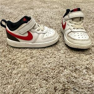 Toddler size 6 Nike Red and black shoes